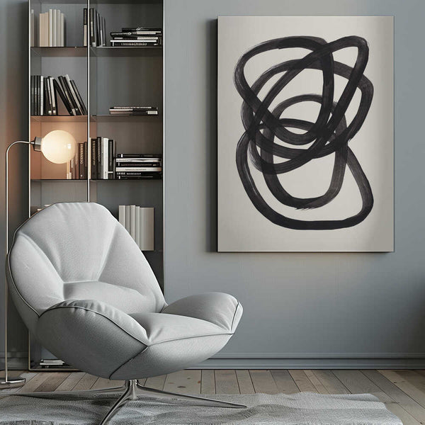 Tablou canvas „Ink Spiral Rings” de Ejaaz Haniff