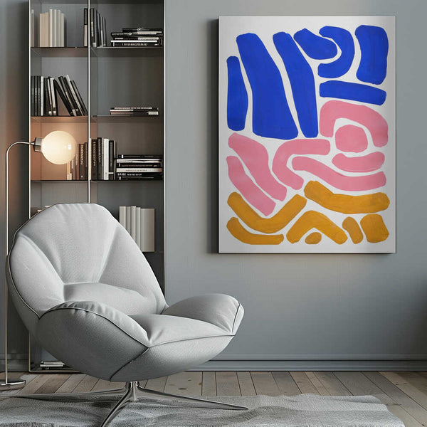 Tablou canvas „Pastel Tribal Maze” de Ejaaz Haniff