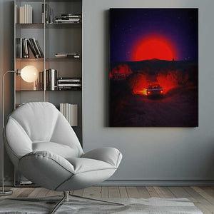 Tablou canvas „Chasing the Red Sun” de Ritvik takkar