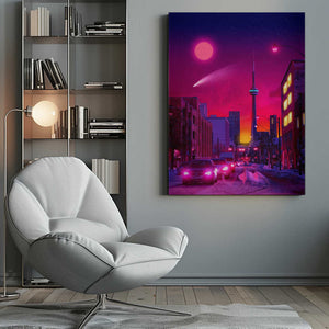 Tablou canvas „Neon City” de Ritvik takkar