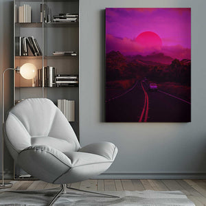 Tablou canvas „Neon Mountain” de Ritvik takkar