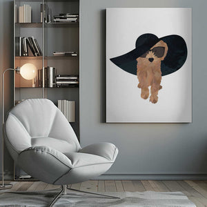 Tablou canvas „Cockapoo Sun Hat” de Sarah Manovski