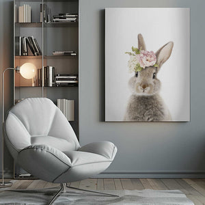 Tablou canvas „Floral Bunny” de Lola Peacock