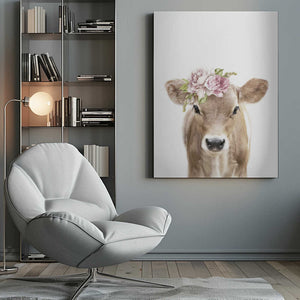 Tablou canvas „Floral Baby Calf” de Lola Peacock