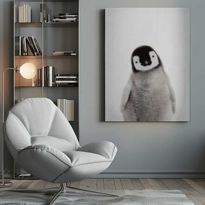 Tablou canvas „Peekaboo Baby Penguin” de Lola Peacock