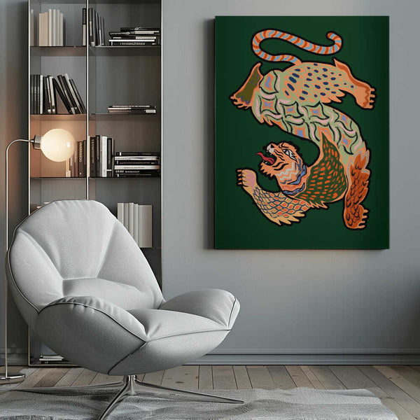 Tablou canvas „Asiantiger Green” de Arty Guava