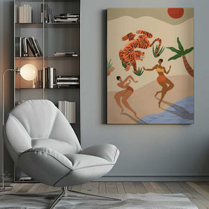 Tablou canvas „Dancing Tiger” de Arty Guava