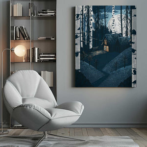 Tablou canvas „Christmas Cabin” de Goed Blauw