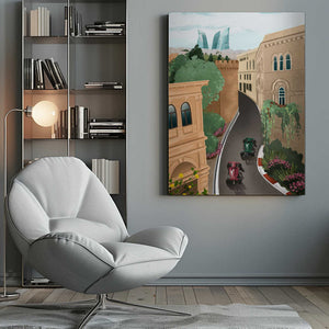 Tablou canvas „Baku Azerbeidzjan” de Goed Blauw
