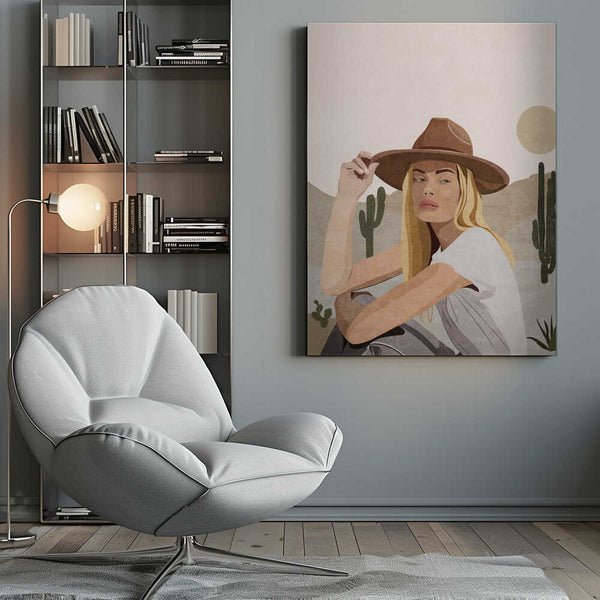 Tablou canvas „Cowgirl” de Emel Tunaboylu