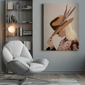 Tablou canvas „Feathered Elegance” de Emel Tunaboylu