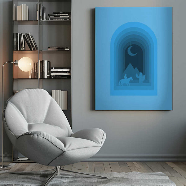 Tablou canvas „Desert Moon Journey” de Little Dean