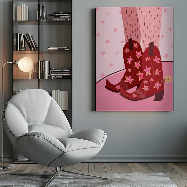 Tablou canvas „Starlit Boots” de Athene Fritsch