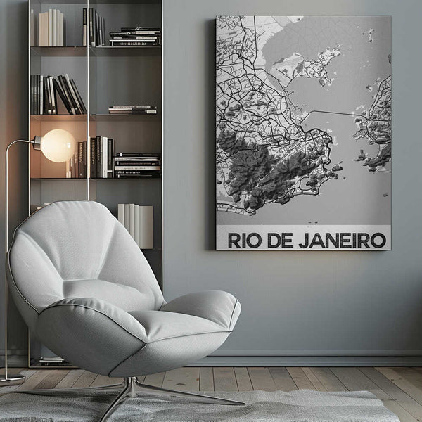 Tablou canvas „Rio De Janeiro White” de StudioSix