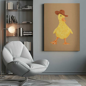 Tablou canvas „Daphne the Cowgirl Duckling” de Anyone Can Yeehaw