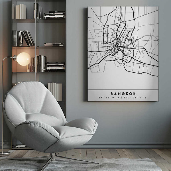 Tablou canvas „Black Maps 08” de Emiliano Deificus