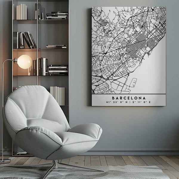 Tablou canvas „Black Maps 09” de Emiliano Deificus