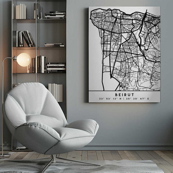 Tablou canvas „Black Maps 11” de Emiliano Deificus