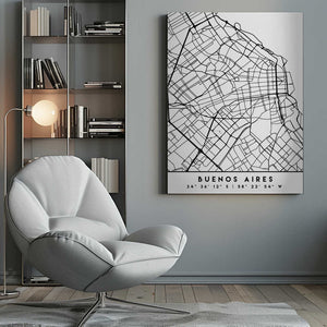 Tablou canvas „Black Maps 17” de Emiliano Deificus