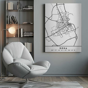 Tablou canvas „Black Maps 26” de Emiliano Deificus