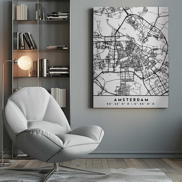 Tablou canvas „Black Maps 03” de Emiliano Deificus