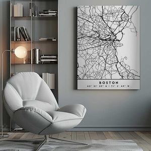 Tablou canvas „Black Maps 16” de Emiliano Deificus