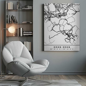 Tablou canvas „Black Maps 32” de Emiliano Deificus