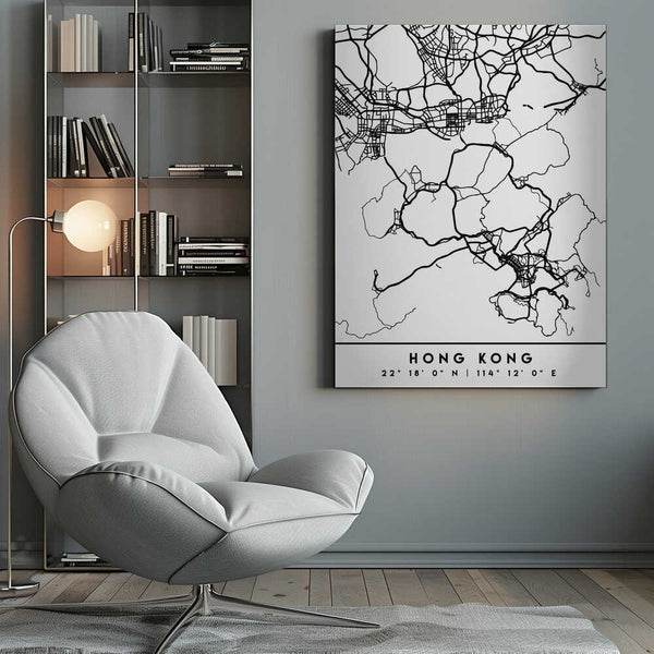 Tablou canvas „Black Maps 32” de Emiliano Deificus