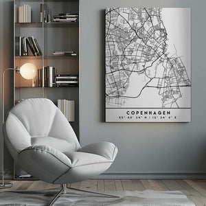 Tablou canvas „Black Maps 23” de Emiliano Deificus