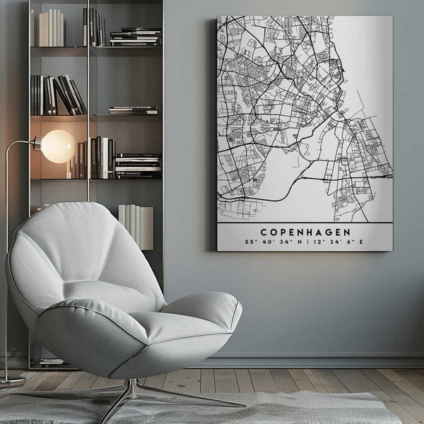 Tablou canvas „Black Maps 23” de Emiliano Deificus