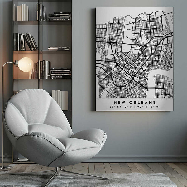 Tablou canvas „Black Maps 60” de Emiliano Deificus