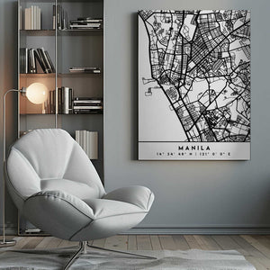 Tablou canvas „Black Maps 46” de Emiliano Deificus