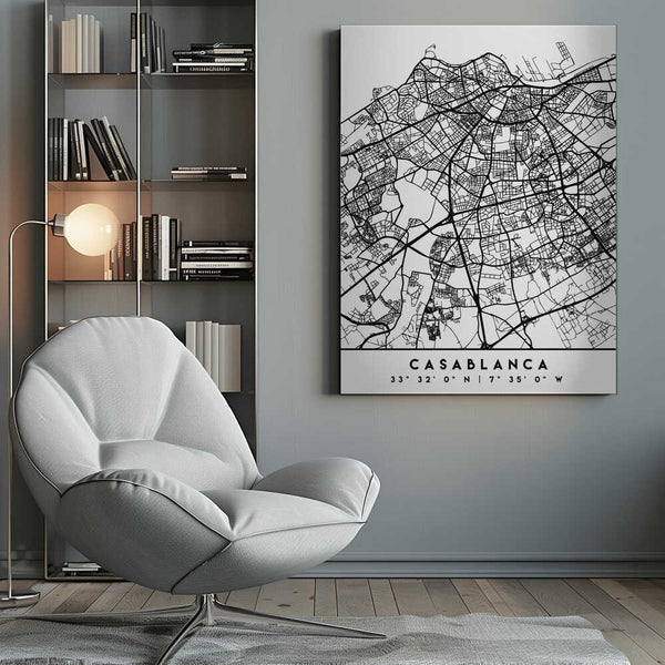 Tablou canvas „Black Maps 19” de Emiliano Deificus