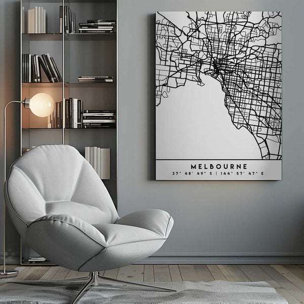 Tablou canvas „Black Maps 50” de Emiliano Deificus