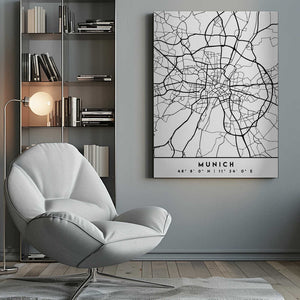 Tablou canvas „Black Maps 57” de Emiliano Deificus