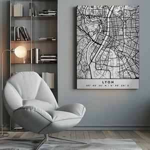 Tablou canvas „Black Maps 43” de Emiliano Deificus