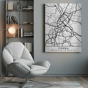 Tablou canvas „Black Maps 92” de Emiliano Deificus