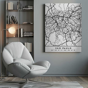 Tablou canvas „Black Maps 77” de Emiliano Deificus