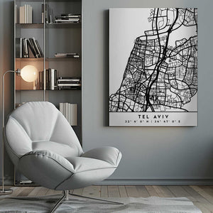 Tablou canvas „Black Maps 87” de Emiliano Deificus