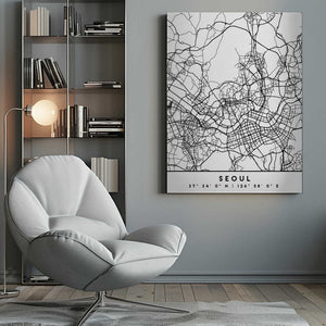 Tablou canvas „Black Maps 79” de Emiliano Deificus