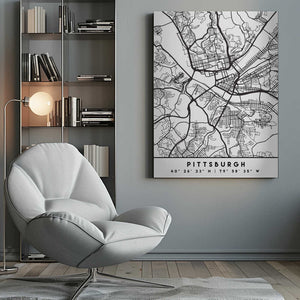 Tablou canvas „Black Maps 67” de Emiliano Deificus