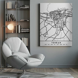 Tablou canvas „Black Maps 86” de Emiliano Deificus