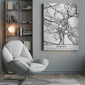 Tablou canvas „Black Maps 95” de Emiliano Deificus