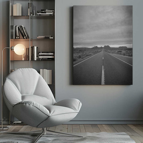 Tablou canvas „Monochrome Monument Valley II” de Bethany Young