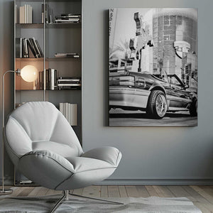 Tablou canvas „Las Vegas Car B&w” de Pictufy Studio III