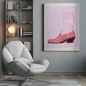 Tablou canvas „P&amp;c Cowgirlboot” de Jenny Liz Rome