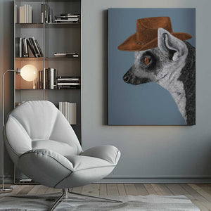 Tablou canvas „Felix The Cowboy Lemur” de Anyone Can Yeehaw