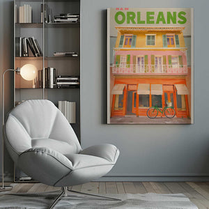 Tablou canvas „New Orleans Louisiana Vintage Travel Poster” de The Whiskey Ginger