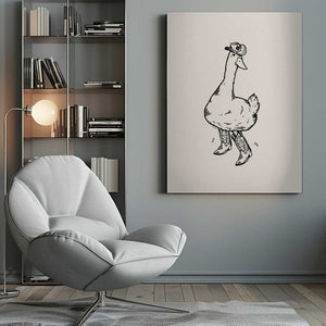 Tablou canvas „Duck wearing Western Boots” de Tara Royle
