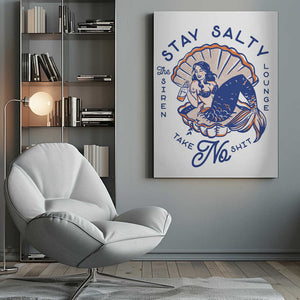 Tablou canvas „Stay Salty Siren Lounge Pin-Up Mermaid” de The Whiskey Ginger